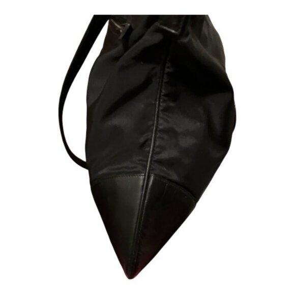 Prada Crossbody Bag Triangle Leather Trim Nylon Messenger  EUC - Picture 11 of 12